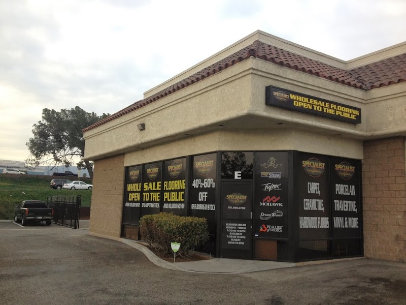 Specialist N Flooring storefront in Corona, California — wholesale flooring open to the public